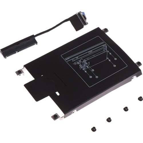 1Set Hard Drive Caddy Bracket + Screws & HDD Cable Connector For HP Probook 640 645 650 655 G1 G2 Brand New