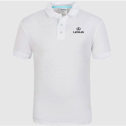 Summer Polo Shirt Lexus logo Brand Mens Fashion Cotton Short Sleeve Polo Shirts Solid Jersey Tops Tees