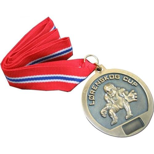 Wholesale Metal Craft Zinc Alloy Norway Cup Medal in Round Shape k20067
