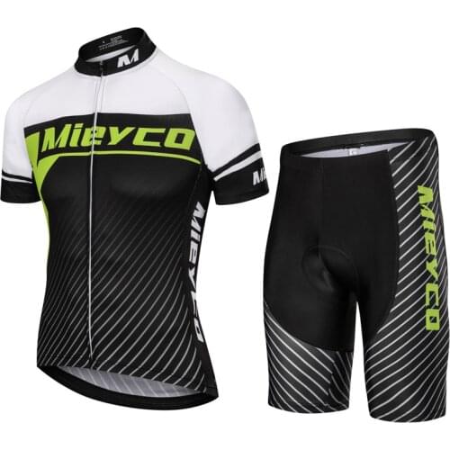 Mieyco Mens Summer Cycling Jersey Breathable Mountain Bike Clothing Quick-Dry Racing MTB Bicycle Clothes Uniform Cycling Sets