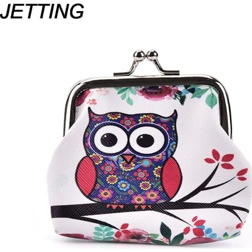 Fashion Luxury Owl Leather Coin Purse Ladys Key Purse Handbag Wallet Women Clutch Casual Print Vintage Retro Bags