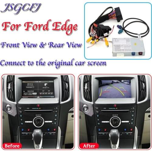 Rear Front BackUp Camera Module Decoder For Ford Edge 2015~2021 Interface System Original Car Screen Display Upgrade CAM Adapter