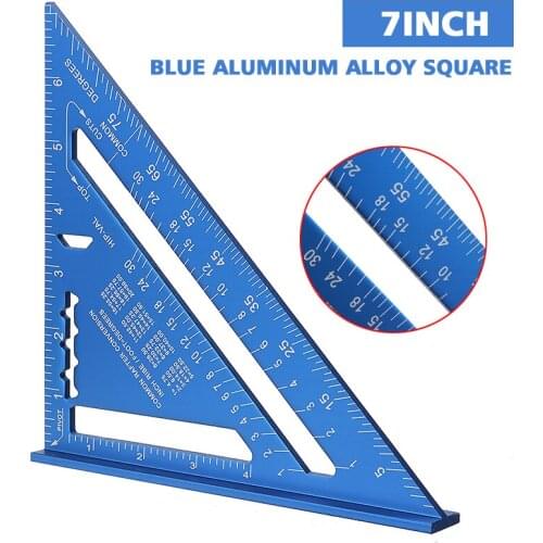 New Arrivals 7" Carpenters Roofing Rafters Joiners Aluminium Angle Square Triangle Ruler Measurement Tool