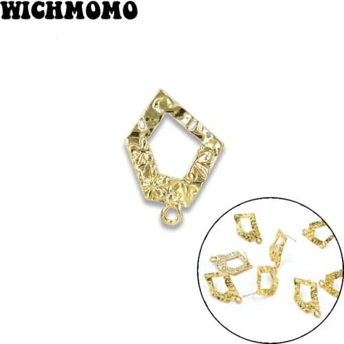 New 28*15mm 10 Pieces High Quality Zinc Alloy Triangle Rhombus Earring Base Connectors for DIY Earring Jewelry Accessories
