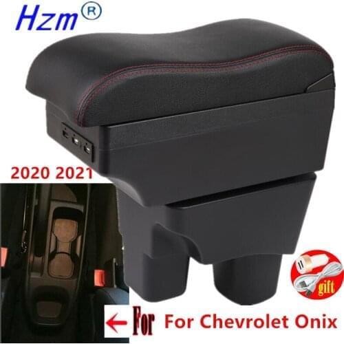 For Chevrolet Onix Armrest box For Chevrolet Onix Interior Parts Car Armrest box Retrofit parts Storage box with USB LED