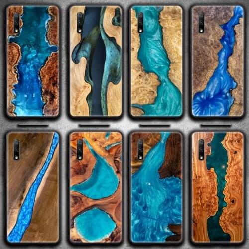 Resin WOOD Marble colorful Phone Case For Huawei Nova 6se 7 7pro 7se honor 7A 8A 7C 9C Play