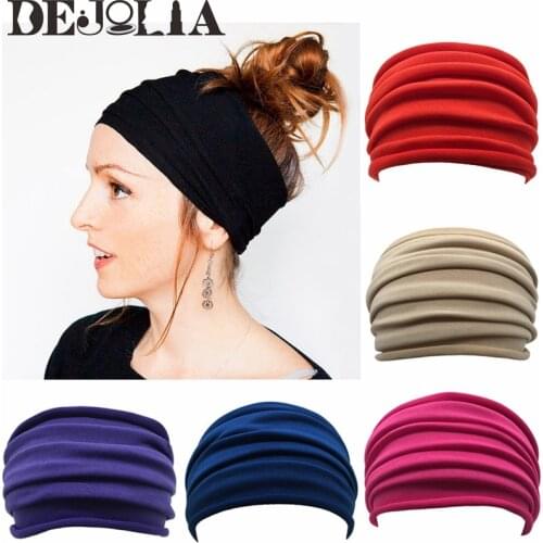 Pleated Solid Color Headband Elastic Hair Bands Soft Girls Hairband Hair Accessories Headwrap Face Wash Hairband Headbands