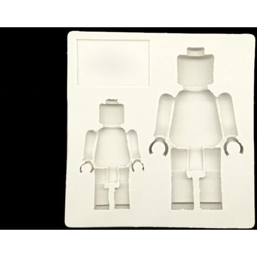 Robot Shapes Silicone Sugarcraft Moulds, Fondant Cake Decorating Tools, Silicone Soap Moulds
