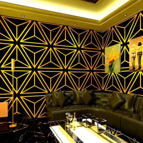 Modern Fashion Geometric Wallpaper 3d Bar Corridor Papel Tapiz ktv PVC Wallpapers Roll Project Wall Papers Home Decor J171