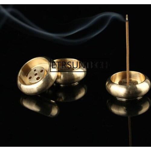 100pcs Copper Incense Burner Stick Holder Buddhism Line Incense Plate Temples Yoga Studios Home Decoration