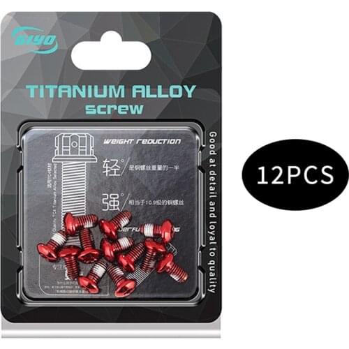 12Pcs/Box Colorful Bicycle Disc Brake Rotor Bolts M5x10mm MTB Bike Alloy Steel Disc Brake Fixing T25 Torx Screws