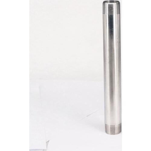 3/4" BSP Equal Male Thread Length 200mm 304 Stainless Steel Long Straight Pipe Fitting Connector Adapter