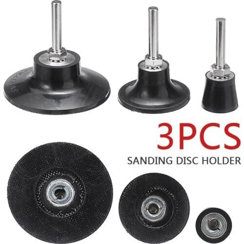 3Pcs 25/50/75mm Sanding Disc Holder 6mm Shank Roloc Roll Lock Pad Holder Rotary Tool For Polishing Abrasive Tools