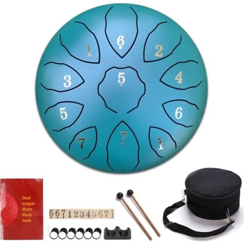 8/11 Tune Tongue Drum Steel Tongue Drum Kits With Drumstick Finger Cots Drum Bag Drumstick Stand Instruments Accessories
