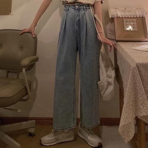 Jeans Women Wide Leg Lace Baggy Sagging Harajuku Vintage Female Slim Korean Style Jean All-match Denim Streetwear Oversize Loose