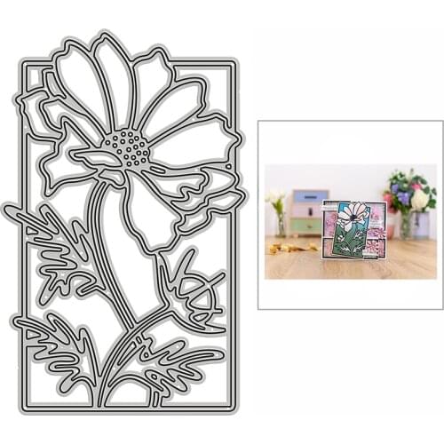 New Flower Rectangle Frame Craft Embossing Mold 2021 Metal Cutting Dies for DIY Decor Scrapbooking Album Card Making No Stamps