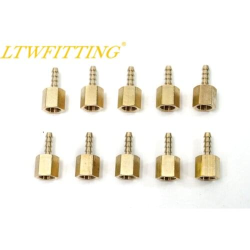 LTWFITTING Brass Fitting Coupler / Adapter 1/8" Hose Barb x 1/8" Female NPT