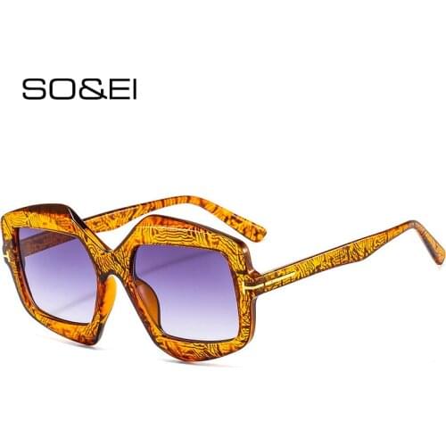SO&EI Fashion Irregular Polygon Sunglasses Women Brand Designer Vintage Jelly Color Eyewear Men Square Sun Glasses Shades UV400