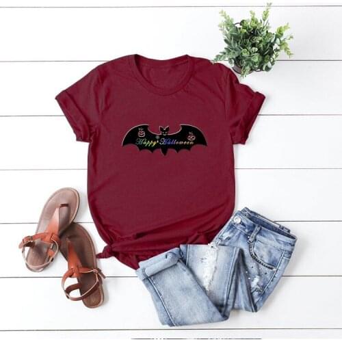 New hot sale printed kawaii cartoon T-shirt women casual graphics Bat figure short-sleeved shirt women summer T-shirt