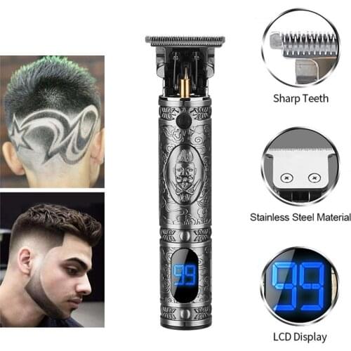 Dropship Professional Hair Clipper Rechargeable Electric Hair Trimmer Cordless Barber Shaving Machine Haircut Men Cutter Shaver