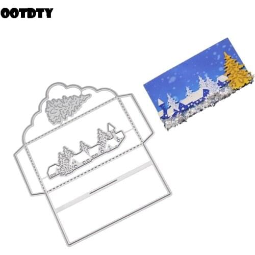 Christmas Envelope Metal Cutting Dies Stencil Scrapbooking DIY Album Stamp Paper Card Art Embossing Crafts Decor New for 2020