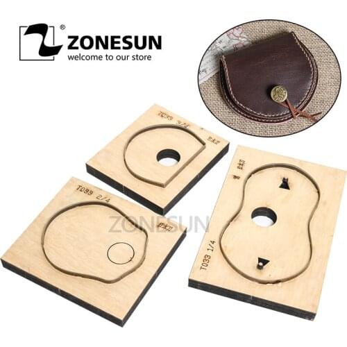ZONESUN T033 Customized leather cutting die handicraft tool coin purse punch coin pouch cutter mold DIY paper laser knife die