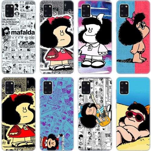 Cute Cartoon Mafalda Soft Case for Samsung Galaxy A02 A10 A11 A12 A20 A20E A21 S A22 A30 A31 A32 A01 Core Silicone Cover