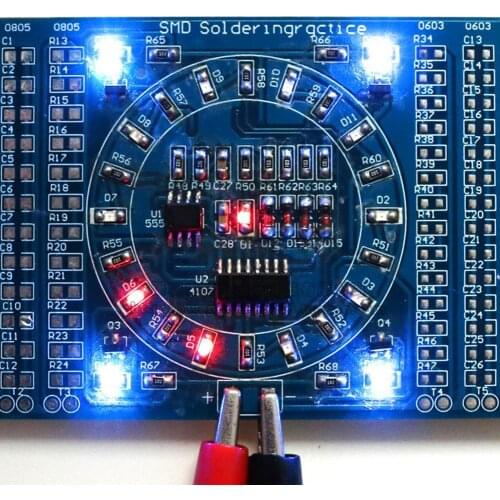 Welding Practice Board Diy Kit For Electronic Circuit Electronics Soldering Projects Led Smd Practice Board Projec Circuit O3S7