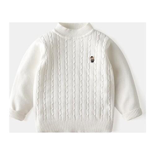 Childrens Round Collar Sweater Childrens Clothing 2020 Autumn New Boys Bottoming Pullover Solid Color Long Sleeve Kid Tops