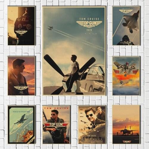 Top Gun Classic Movie Film kraft paper Poster Wall Art Posters And Prints Wall Pictures For Living Room Home Decoration