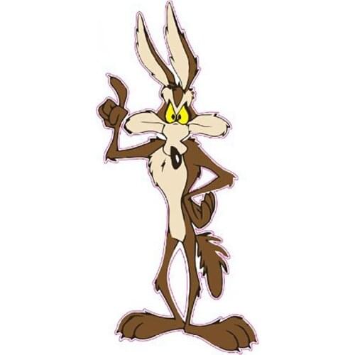 Funny Coyote Decal Car Stickers Vinyl Graphic Decor Cover Scratches Waterproof Car Window Bumper Trunk KK 13* 6 Cm