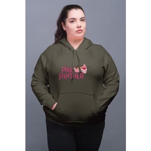 Angemiel Wear Pink Panther Green Women 'S Hooded Sweatshirt
