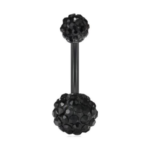 Navel Rings Diamond Stainless Steel Navel Ring Barbell for Women