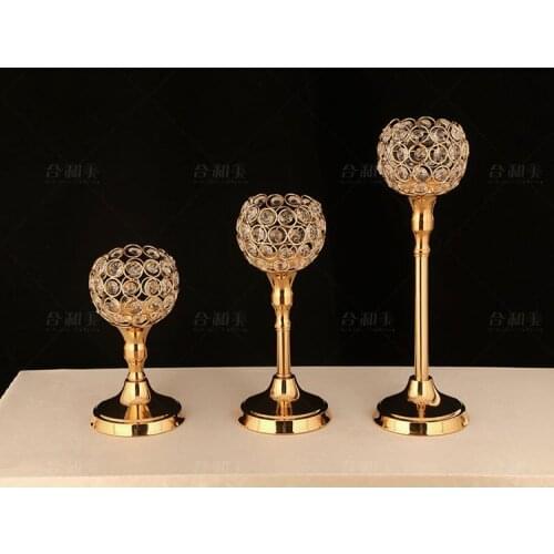 Gold or Siver Table Centerpiece metal flower vases Wedding Decoration