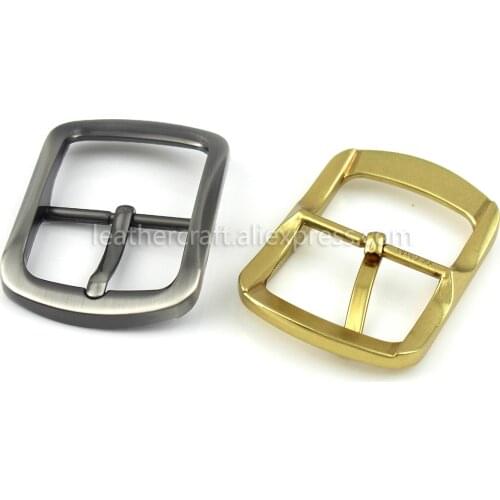1x Metal Belt Buckle Center Bar Single Pin Buckle Mens Fashion Belt Buckle 2 Colors for 37-39mm Belt Leather Craft Accessories