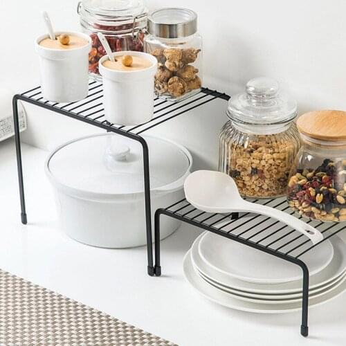 1PC Retractable Iron Art Drain Storage Rack Kitchen Bathroom Shelf 31x23x14cm New Style