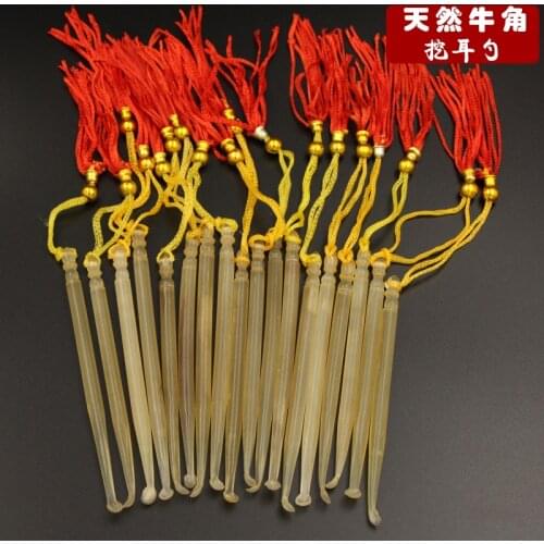 10pcs Natural buffalo horns earpicks health care ear massage ear scoop