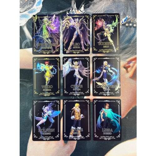 9pcs/set Saint Seiya Character Booster UV Composite Process Odysseus Hyoga Hobby Collectibles Game Anime Collection Cards