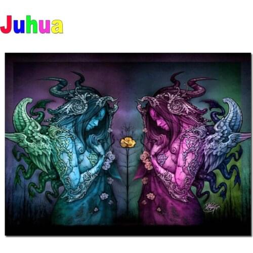 Wing Wonderland Angels Diamond Painting Cartoon 5d Diy Diamond Embroidery Handmade Cross Stitch Home Decor Needlework