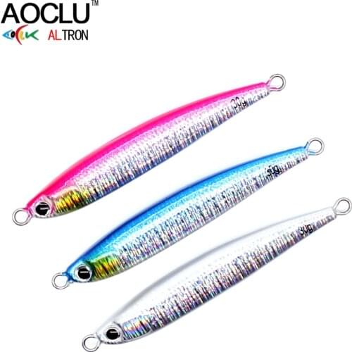AOCLU wobbler Super Quality 3 Colors Metal Jig Hard Bait sinking Stick Fishing lures Bass Fresh Salt water Origin pencil jigging