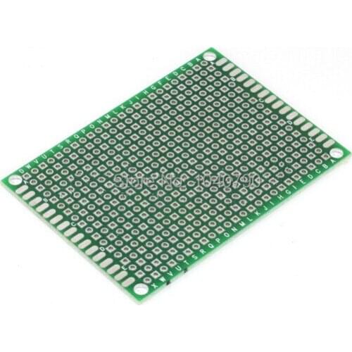 Free Shipping 5*7cm 10pcs Double sided PCB Printed Circuit Board Prototyping FR-4 Glass Fiber Universal double circuit board