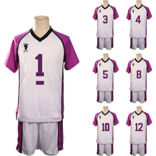 Haikyuu!! Shiratorizawa Satori Tendo Gakuen Koukou Ushijima Wakatoshi Jersey Uniform Cosplay Costume Haikiyu Casual Sportswear