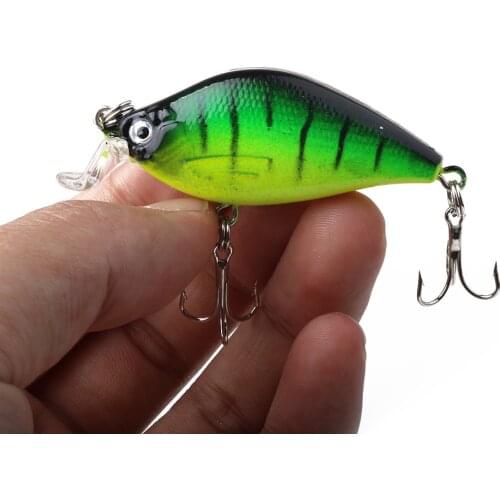 HENGJIA 6.5cm 8.4g Artificial Bass Fishing Lures 3d Fish Eye Plastic Hard Baits Laser Crank Bait Reflective Fake Lure CB015