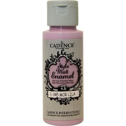 Cadence Style Mat Enamel Glass Paint 345-Purple Lilac 59ml (Porcelain