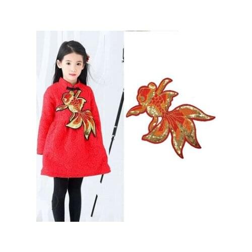 Hot-selling quality fashion paillette cloth clothes diy decoration embroidery stickers sweatshirt applique 2Pcs/lot