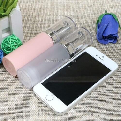 30ml Frosted/Pink Refillable Bottle Empty Cosmetic Containers Lotion Airless Bottles Plastic Packaging 2pcs/lot