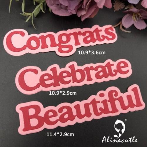 Metal Cutting Die Cut Celebrate Scrapbooking Paper craft album Handmade Card Stencil Cutter Punch Art Cutter Dies Alinacutle
