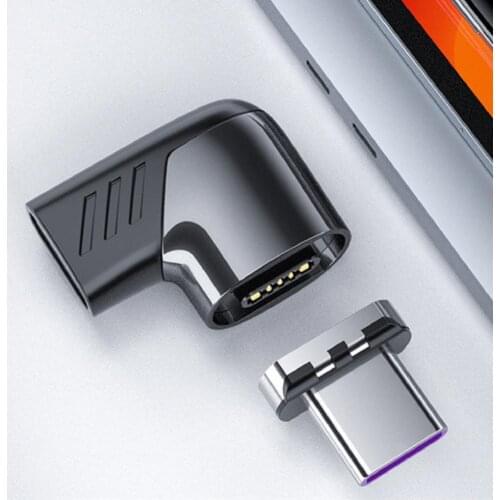 Mini Magnetic Adapter L-shaped Design Type-C TPE Anti-tangle QC4.0 100W Adapter for Macbook