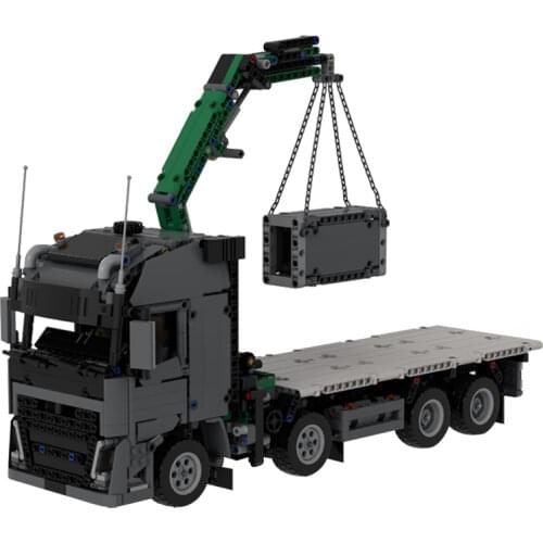 MOC-37849 High-tech Engineering Vehicle Bricks FH Tractor unit Cargo Transport Car Model Building Blocks Toys For Children Gifts