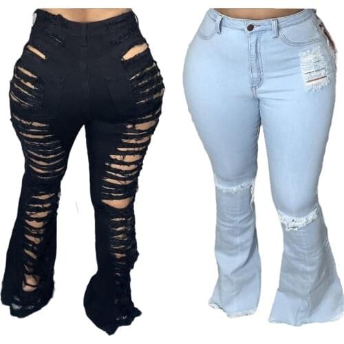 Olome Womens Ripped Jeans